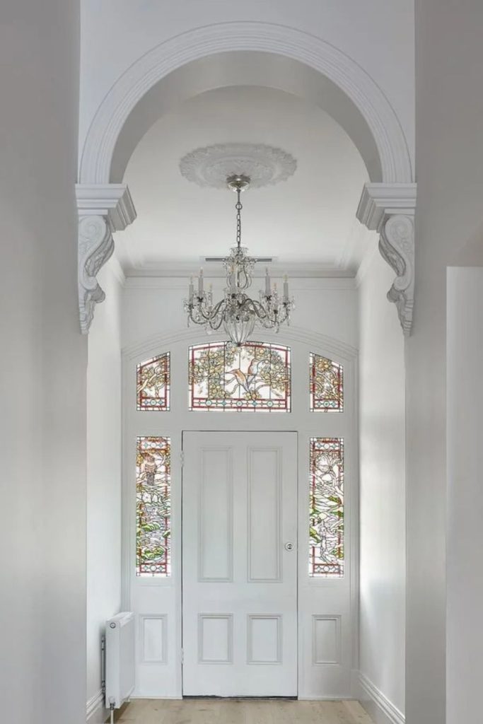 Art Deco archway with glamorous detailing.
