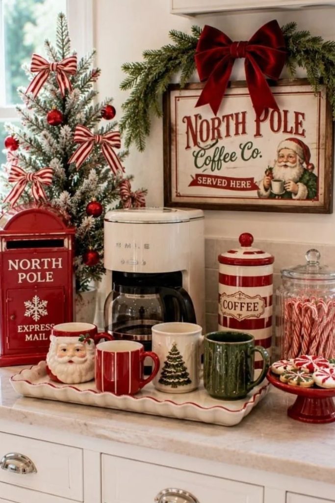 Festive Christmas Tree Hot Chocolate Corner