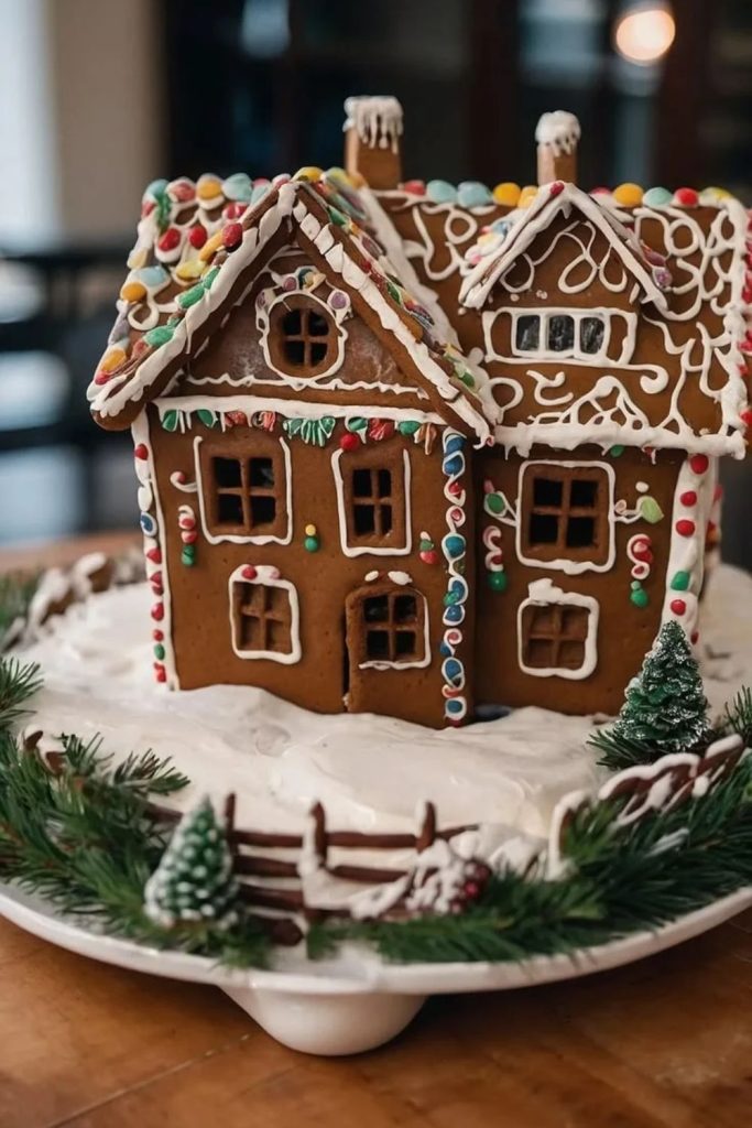 Classic Christmas Cottage Gingerbread House