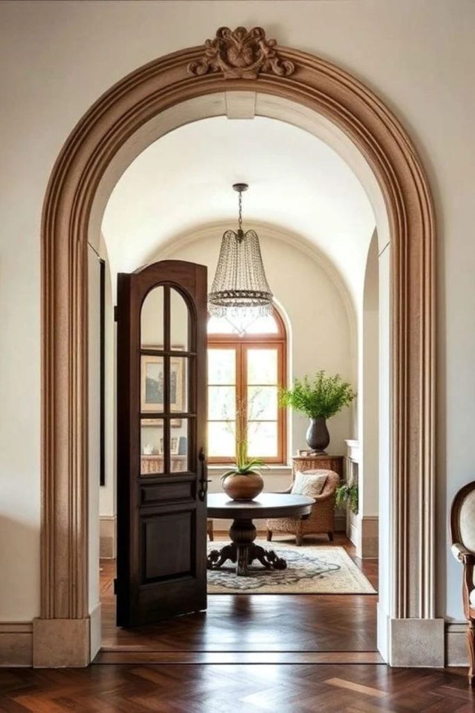 Classic Roman arch with elegant details.