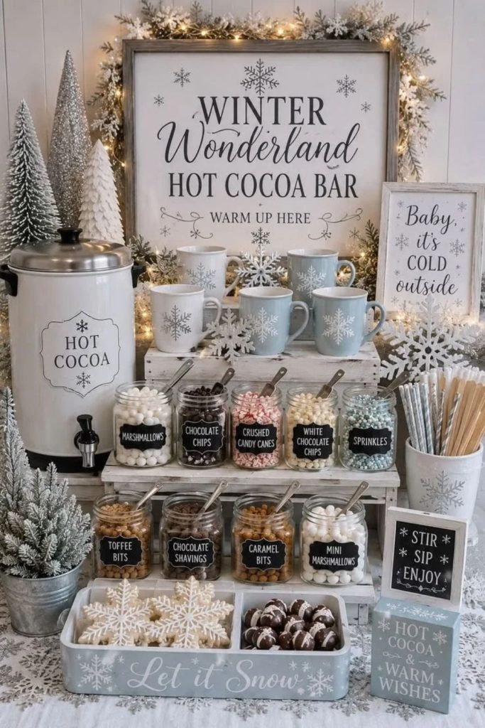 Classic Winter Wonderland Hot Chocolate Bar