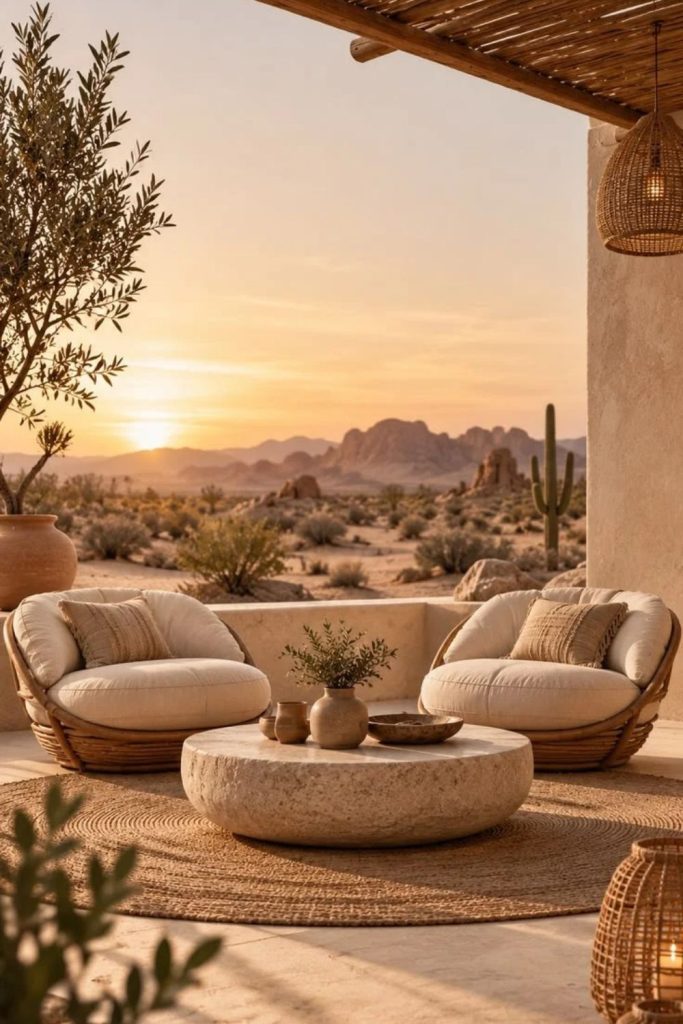 Desert Inspired Orangery with Earthy Tones.