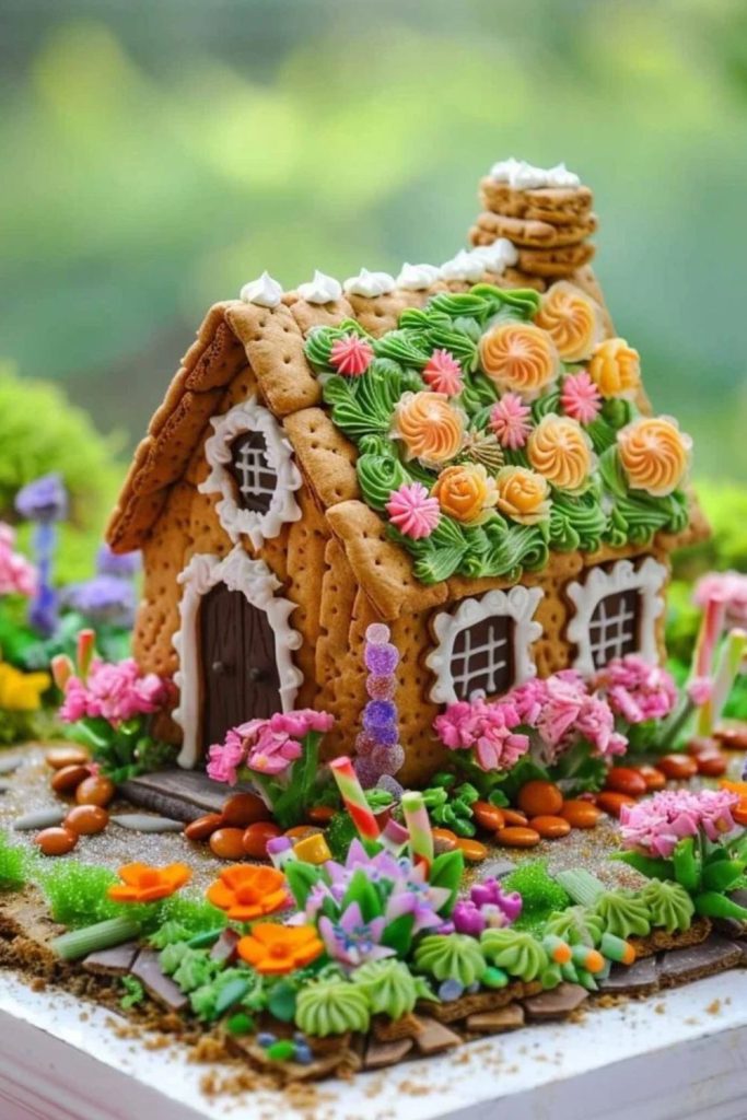 Enchanted Fairy Cottage Gingerbread House