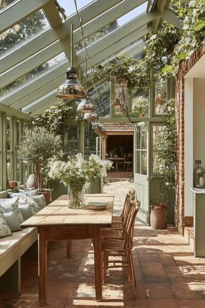 Entertainer's Glass Orangery with Dining Space.