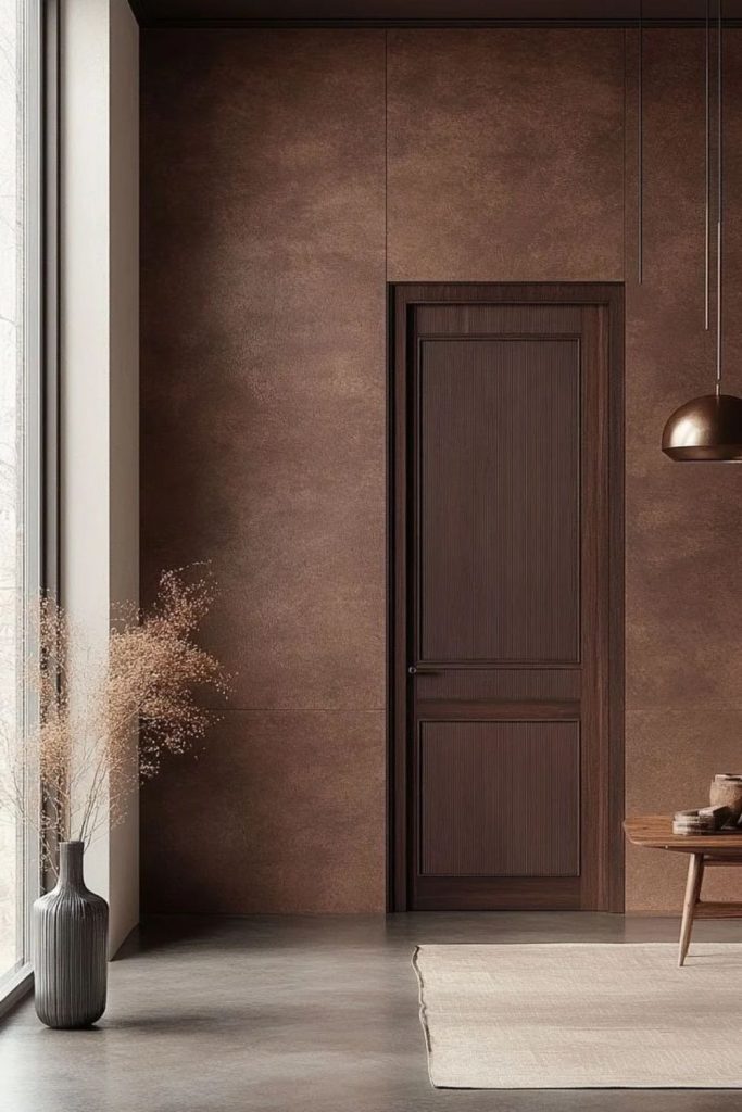 Espresso marble cloud plaster wall