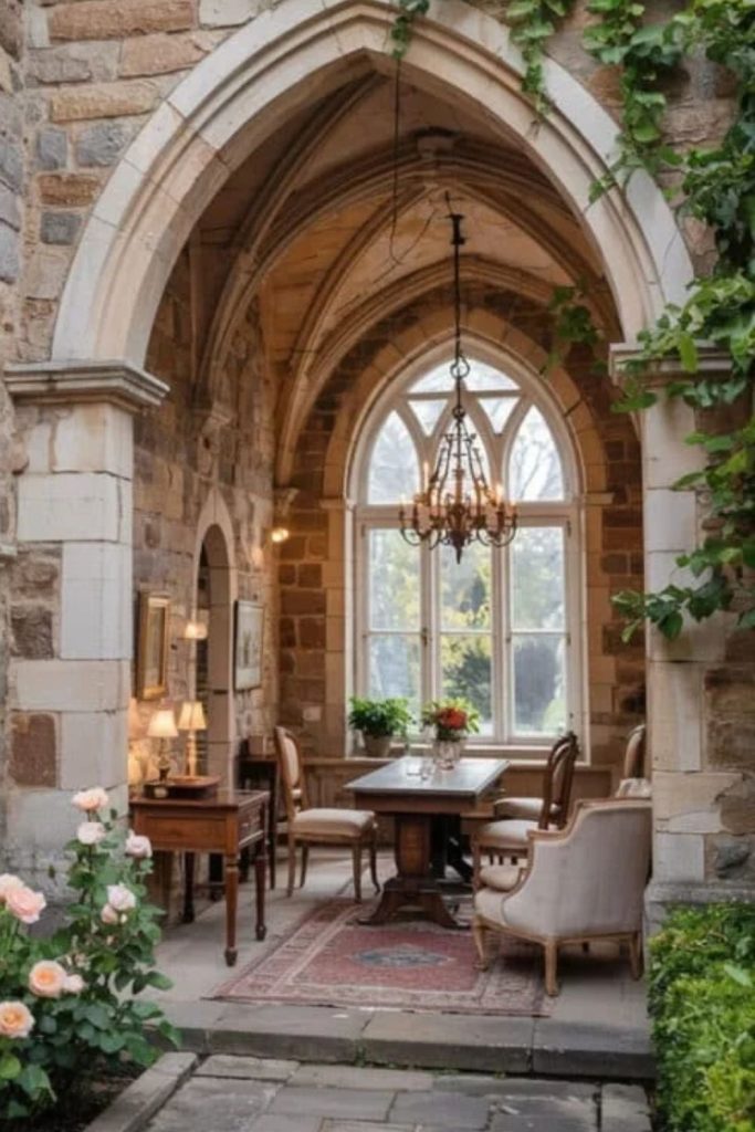 French Chateau Orangery with Classic Elegance.