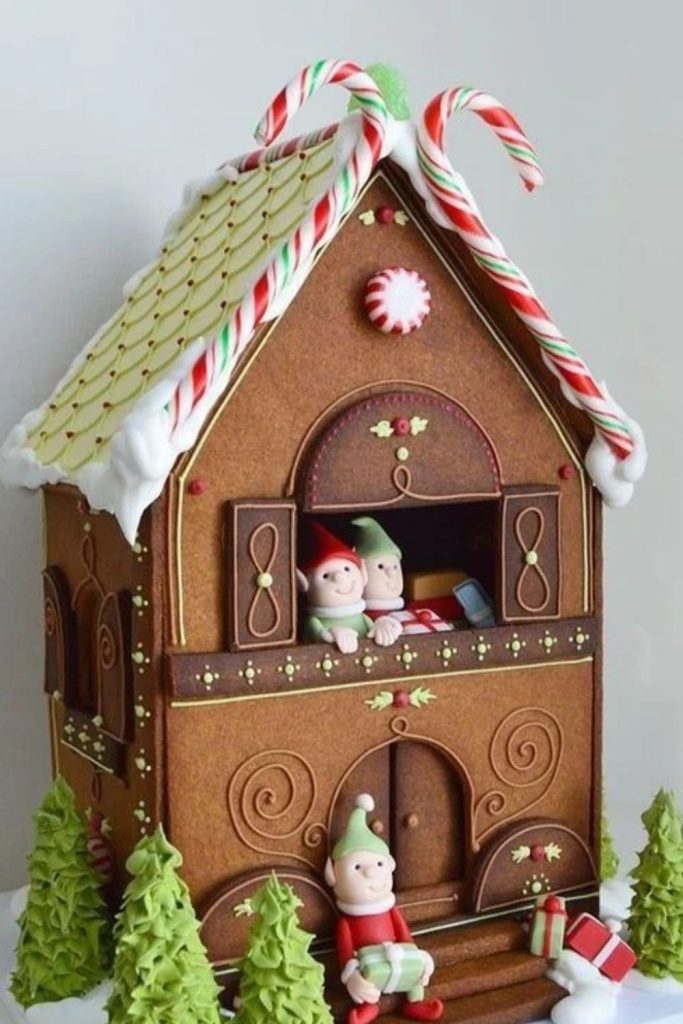 Creative Candy Roof Gingerbread House