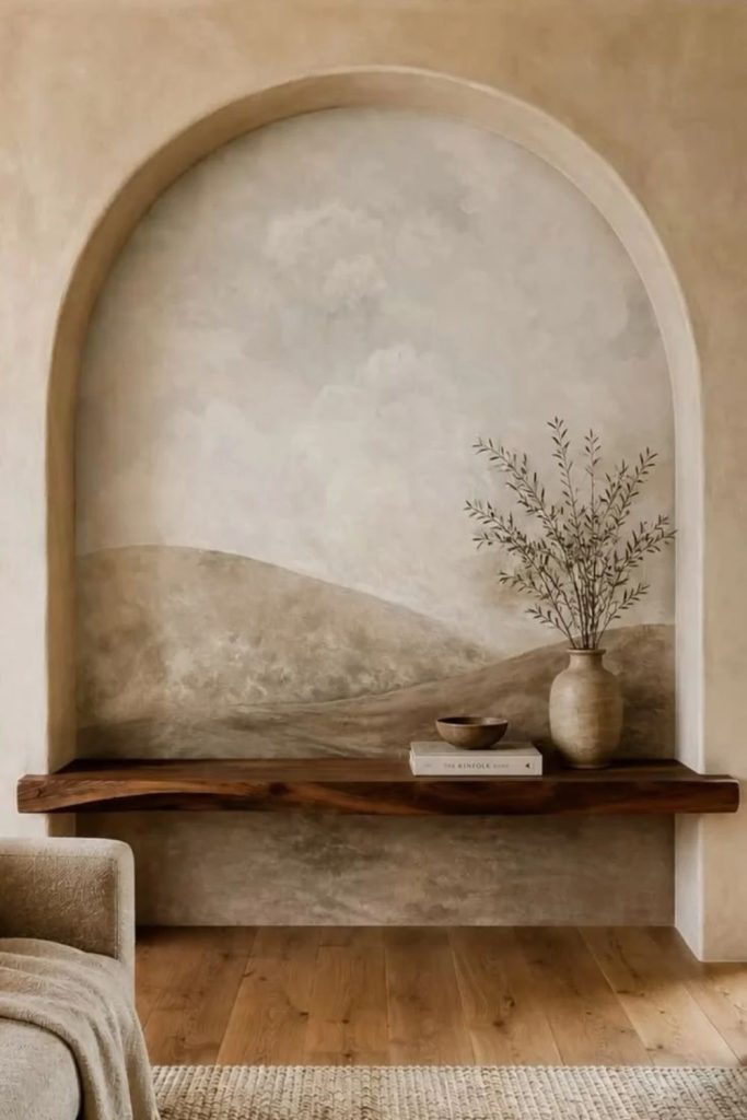 Grecian chalk patina plaster wall
