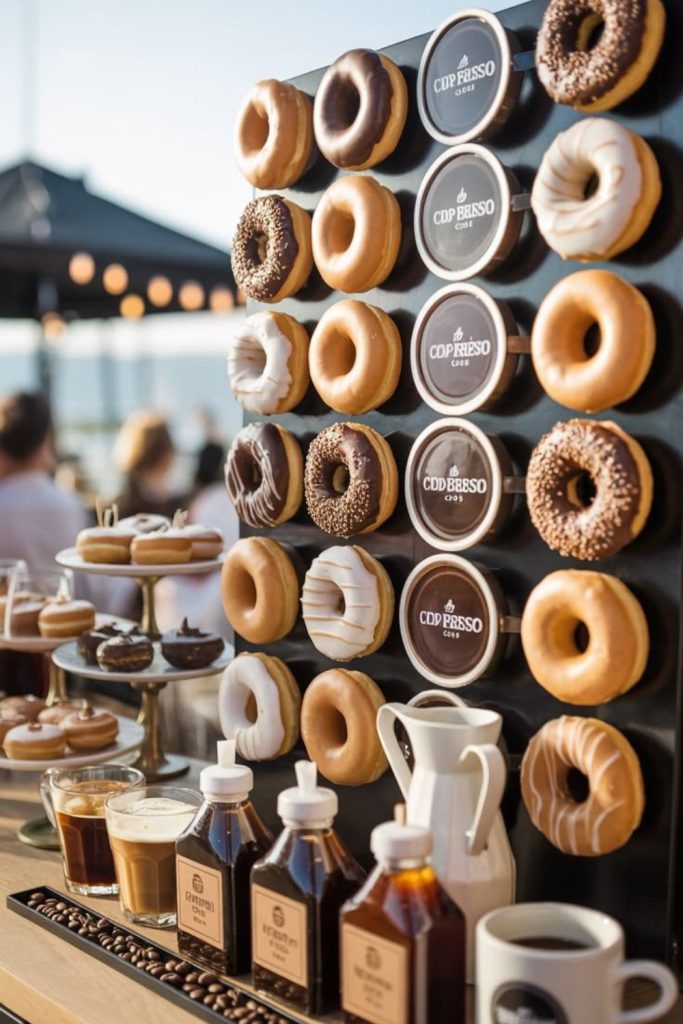Mini Donuts and Hot Chocolate Bar