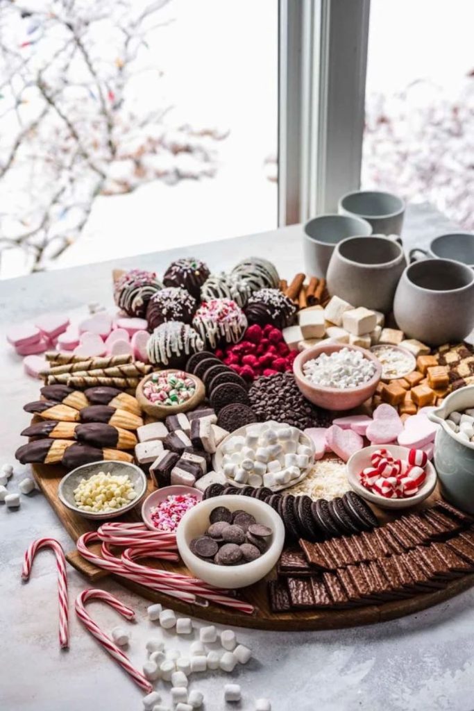 Mini Waffle Bites Hot Chocolate Station