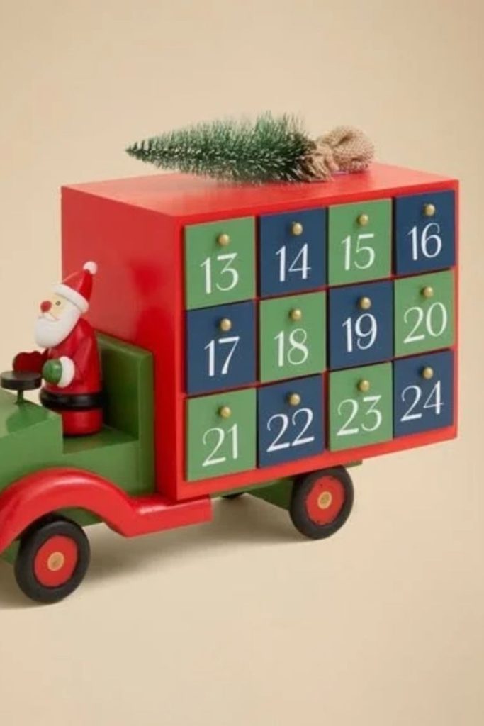 Kids toy surprise Christmas advent calendar.