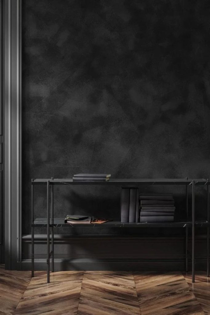 Midnight Nero dark plaster wall