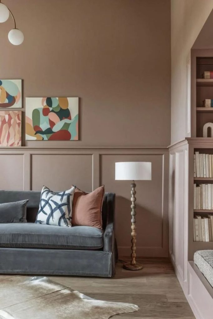 Mushroom taupe neutral colour drenched retreat.