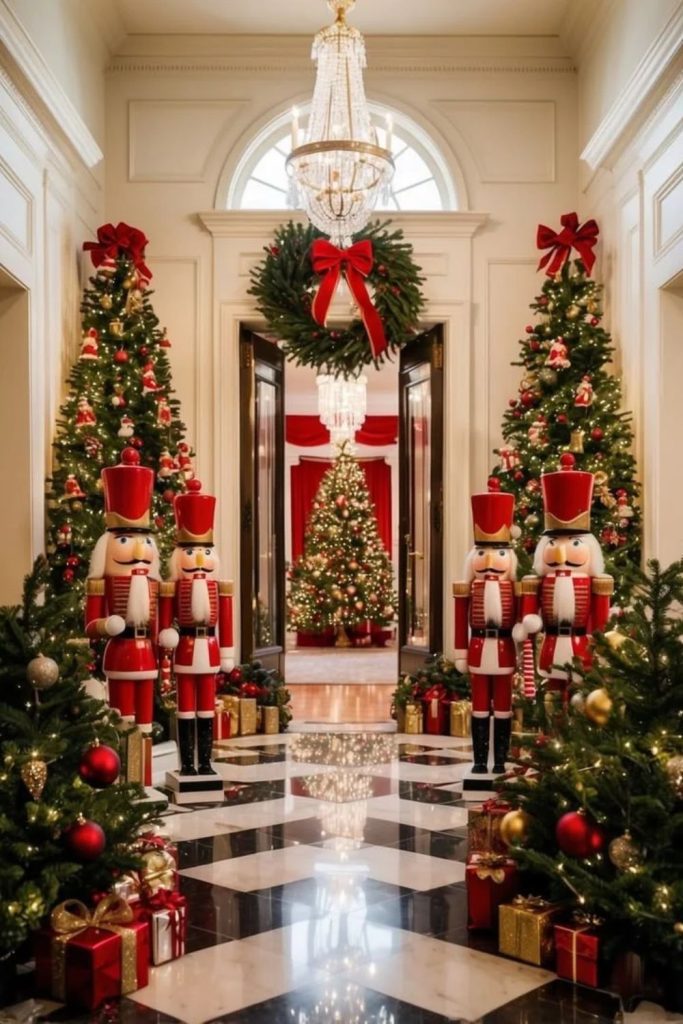 Nutcracker Inspired Christmas Hallway Decorations