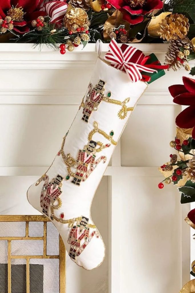 Nutcracker themed traditional Christmas stockings