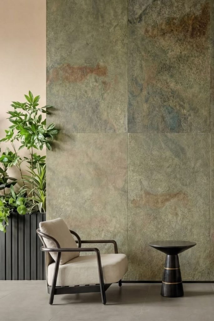 Olive stone reverie plaster wall