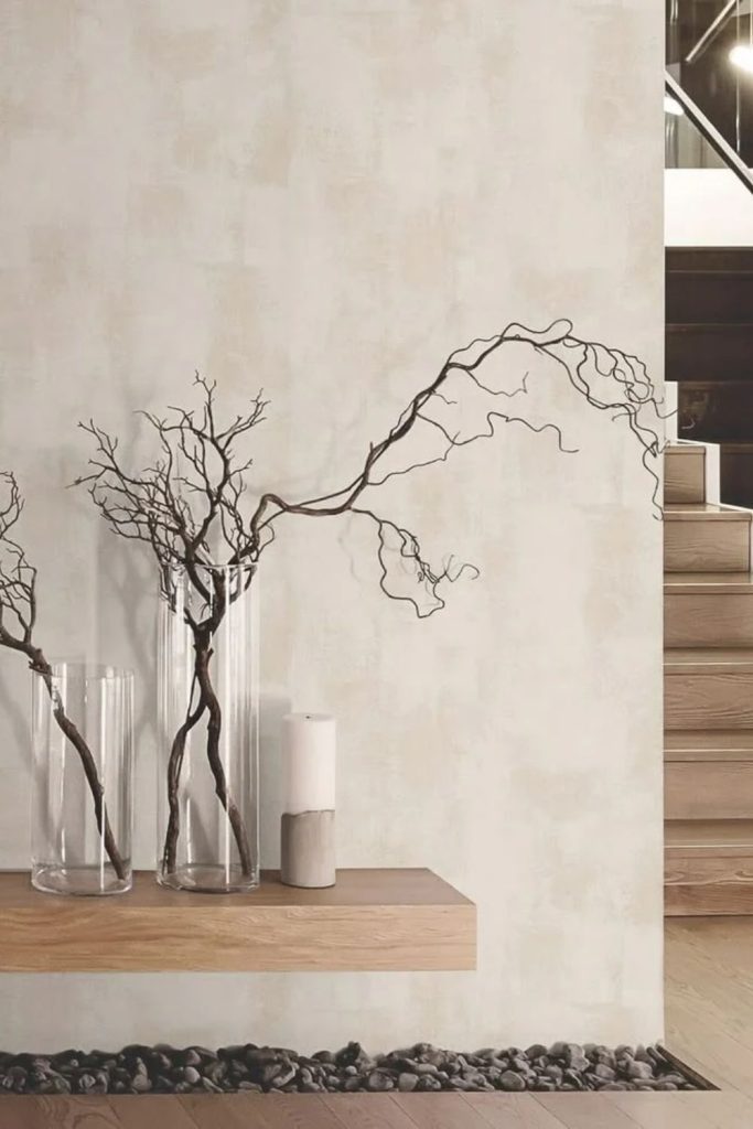 Pearl mist luminous plaster wall