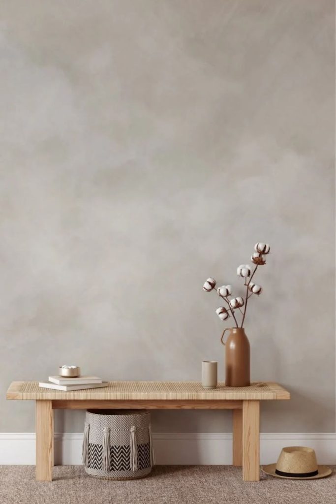 Smoky greige mirage plaster wall finish