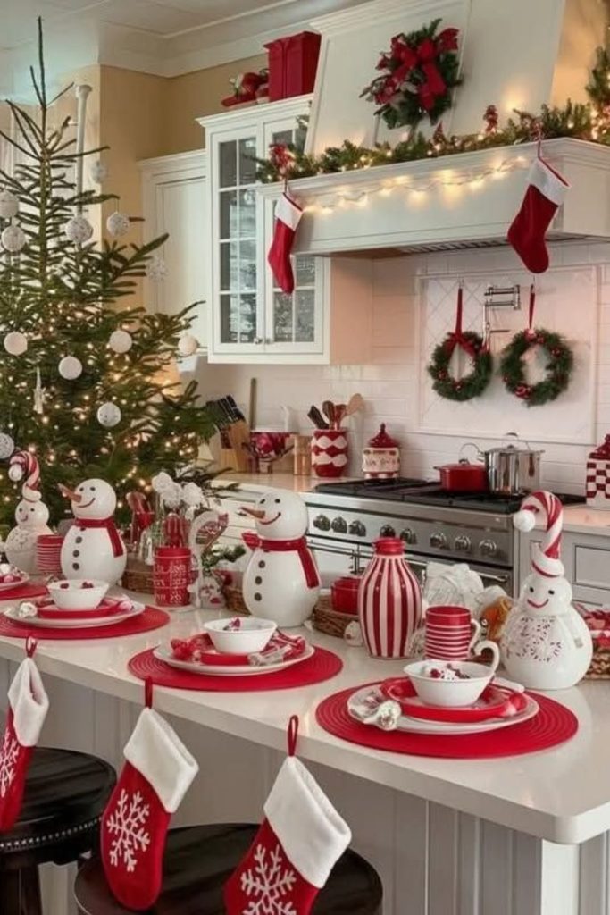 Cute Snowman Themed Hot Chocolate Station