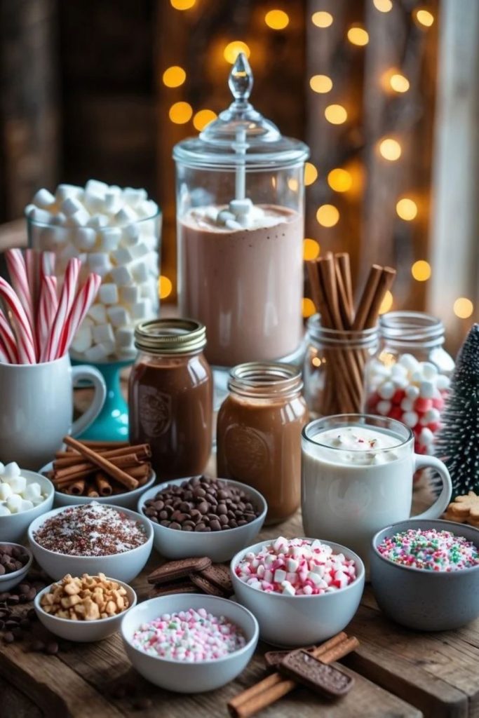 Marshmallow Mountain Hot Chocolate Topping Station