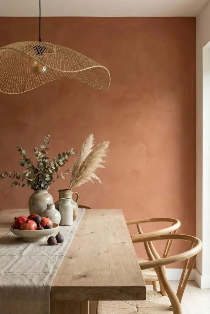 Warm sandstone bloom plaster wall