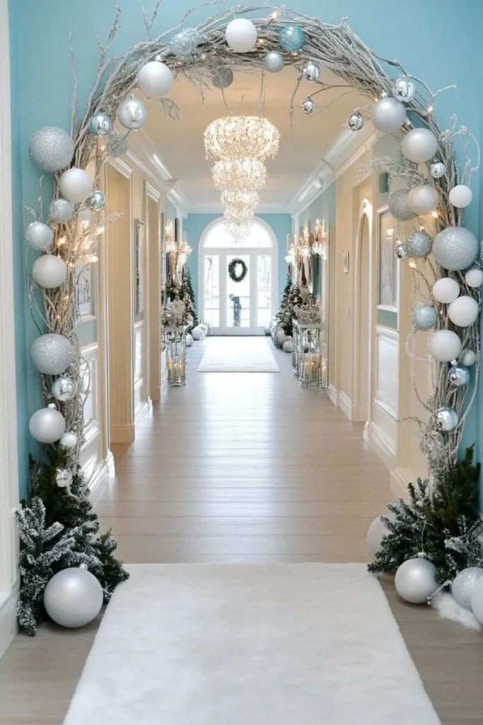 Snowy Winter Wonderland Christmas Hallway Decor